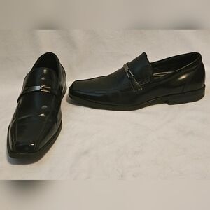 Stacy Adams Black Leather Loafers Slip-On
